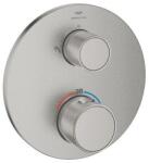 GROHE Atrio Private Collection Termosztatikus Zuhanycsaptelep 2 Kimenethez, Beépített Elzáró/váltó Szeleppel, Gombbal Supersteel 24396dc0 (24396dc0)