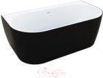 M-Acryl New Velvet Kád 160x85 + Előlap (fekete) + Láb/ Króm Click-clack 12582 (12582)