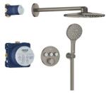 GROHE Grohtherm Smartcontrol Rejtett Zuhanyrendszer Rainshower Smartactive 310 Fejzuhannyal Brushed Hard Graphite 34863al0 (34863al0)