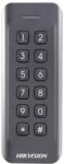 HIKVISION Card reader Hikvision, DS-K1802EK; Reads EM card, with keypad; Card Reading Frequency: 125KHz; Processor: 32-bit; Reading Range: ≤50mm (≤ 1.97"); Supports Wiegand(W27/W35) protocol, Dust-proof, IP 65 