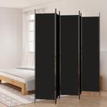 vidaXL 5 paneles fekete szövet térelválasztó 250x220 cm (350205)