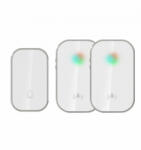 OMU system WBKK01-1A2VW vezeték és elem nélküli csengő 1 adó kinetic kapcsoló és 2 vevőegység fekete (WBKK01-1A2VW)