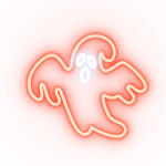 Forever Neon plexi LED lámpa, Scaary Ghost, falra akasztható, piros-fehér, Neolia NNE15