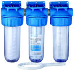 Everpro Vízszűrő TRIPLA 10"-os házzal 1"-os csatlakozással, szén+pamut+szitás szűrővel (EWY-3F11/10) (EWY-3F11/10)