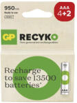 EMOS B25116, GP ReCyko NiMH Akkumulátor HR03 (AAA) 950mAh 4+2db (B25116)