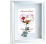 Partikellékek Pénzátadó nászajándék képkeret - Lámás