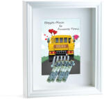 Partikellékek Pénzátadó nászajándék képkeret - Platós teherautó