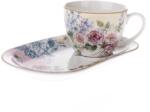 4home Roses porcelán bögre tálcával, 445 ml