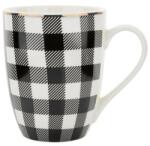 FLORINA winter glam grid porcelán bögre, 340 ml