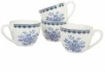 4home Blue Rose 4 db-os porcelán csészék készlet , 90 ml