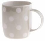 4home Porcelán pöttyös bögre 300 ml, szürke
