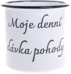 4home Emaille mug "My daily dose of well-being", 1 l