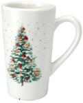 4home Díszített fa karácsonyi porcelán bögre, 550 ml