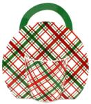 4home Home Elements piros-zöld kockás bögre, 300 ml