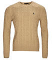 Ralph Lauren Pulóverek PULL COL ROND EN MAILLE TORSADEE Bézs EU XL - spartoo - 55 859 Ft