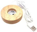 R. M. ékszer Ásványok Lámpa fa talpas színváltós USB 8cm (010114)