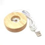 R. M. ékszer Ásványok Lámpa fa talpas fehér USB 8cm (010115)