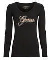 Guess Hosszú ujjú pólók LS SN GUESS SCRIPT TEE Fekete EU XS