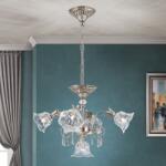 Orion Candelabru cristal design lux LA BOHEME D-60cm 5L antique silver (LU 2392/4+1 altsilber/479 Schliff OR)
