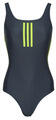 Adidas 1 részes fürdőruhák 3-Stripes Graphic V-Back Swimsuit Tengerész DE 34