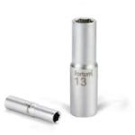 Fortum dugófej, hosszított, 1/4", 10mm, 61CrV5, mattkróm, 50mm hosszú (4701523) - primanet