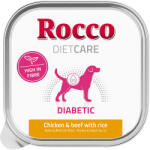 Rocco 10x150g Rocco Diet Care Diabetic csirke, marha & rizs tálcás nedves kutyatáp