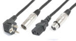 PD CONNEX CX10-20m DMX Jel& - 038; Táp Kombikábel (XLR + Schuko + IEC)