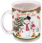  IRIS üveg bögre hóemberek minta 9, 7cm (102017) - officedepot