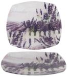  IRIS üveg tányér levendula minta 25x25cm (102020)