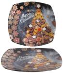  IRIS üveg tányér mézeskalács minta 25x25cm (102008)