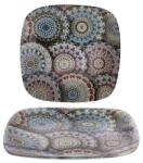  IRIS üveg tányér mandala minta minta 25x25cm (102026)