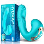 INTOYOU Hydra Vibe with Pulsation and Clitoris Stimulating Tongue 3 Motors Turquoise Vibrator