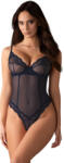 Obsessive Nightly Blue Crotchless Teddy Black XS/S