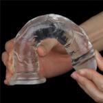 Lovetoy Dildo Realistic Cu Ventuza, Transparent, 17.8 Cm Dildo