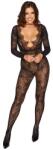 Cottelli Fantasy Cottelli Fantezie Catsuit din Plasa cu Decolteu Adanc cu Decupaje Mari Small-Large
