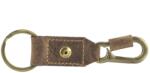 GREENBURRY Schlüsselanhänger Leder 12x3cm mit Karabiner "Vintage" antikbraun (1568-25)