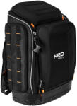 NEO TOOLS Szerszámos hátizsák, fekete, 20l, erősített 600D poliészter, kívül 7 zseb, belül 19 zseb (84-329) - szerszamparadicsom