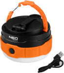 NEO TOOLS Akkus 3az1-ben Kempinglámpa/zseblámpa/powerbank, 500lm, 3, 7V/2000mAh, USB és kézi tekerődinamós töltés (99-118) - szerszamparadicsom