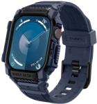 Apple Watch 10 (46 mm) okosóra szíj+tok - Spigen Rugged Armor - kék szilikon szíj+tok - tokgalaxis