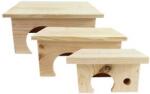 Casă mare din lemn pt rozătoare, cu fereastră (330 x 230 x 160 mm | Pt rozătoare mai mari, ex. Iepure pitic)