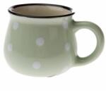 4home Pöttyös kerámia bögre 75 ml, zöld