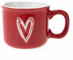 4home Christmas heart II karácsonyi kerámia bögre piros, 90 ml