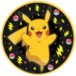 Amscan Pokémon Thunder papírtányér 8 db-os 23 cm (DPA991710466)