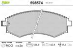 VALEO Fékbetét készlet VALEO 598574 for HYUNDAI, KIA (598574)