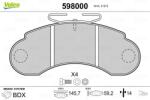 VALEO Fékbetét készlet VALEO 598000 for MERCEDES-BENZ (598000)