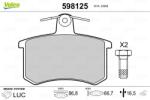 VALEO fékbetétkészlet, tárcsafék VALEO 598125 for ALFA ROMEO, FIAT, LANCIA (598125)