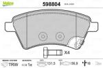 VALEO Fékbetét készlet VALEO 598804 for FIAT, SUZUKI (598804)