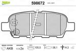 VALEO Fékbetét készlet VALEO 598672 for NISSAN, INFINITI (598672)