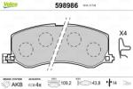 VALEO Fékbetét készlet VALEO 598986 for SUZUKI (598986)