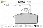 VALEO fékbetétkészlet, tárcsafék VALEO 598093 for SEAT (598093)